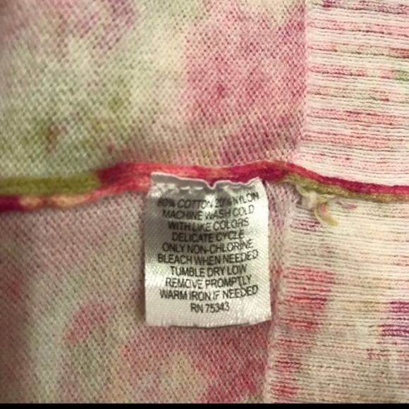 Susan Bristol Floral Sweater Pink/Green - Picture 6 of 7